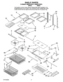 07 - Shelf Parts parts for Maytag Refrigerator ABB2227DEW14 from AppliancePartsPros.com