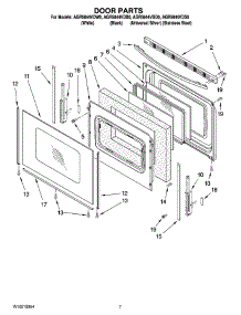 05 - Door Parts parts for Maytag Range AGR5844VDD0 from AppliancePartsPros.com