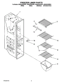 04 - Freezer Liner Parts parts for Maytag Refrigerator ASD2522WRD01 from AppliancePartsPros.com