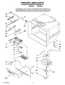 02 - Freezer Liner Parts parts for Maytag Refrigerator MBR2255KES12 from AppliancePartsPros.com