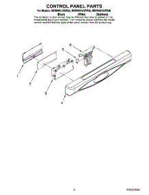 02 - Control Panel Parts parts for Maytag Dishwasher MDB5651AWB40 from AppliancePartsPros.com