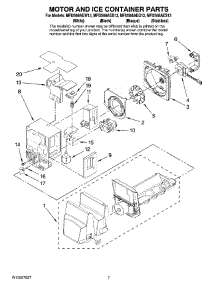 04 - Motor And Ice Container Parts parts for Maytag Refrigerator MFI2568AES13 from AppliancePartsPros.com