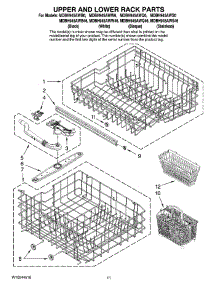 09 - Upper And Lower Rack Parts parts for Maytag Dishwasher MDBH945AWW0 from AppliancePartsPros.com