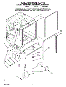 07 - Tub And Frame Parts parts for Maytag Dishwasher MDB9750BWB10 from AppliancePartsPros.com