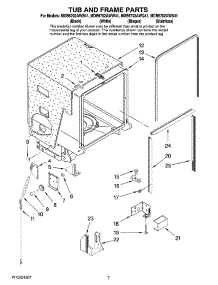 07 - Tub And Frame Parts parts for Maytag Dishwasher MDB6702AWB41 from AppliancePartsPros.com