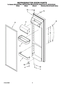 06 - Refrigerator Door Parts parts for Maytag Refrigerator MSD2554VEY00 from AppliancePartsPros.com