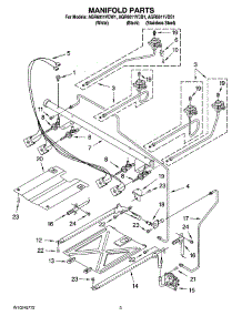 03 - Manifold Parts parts for Maytag Range AGR6011VDS1 from AppliancePartsPros.com