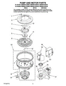 08 - Pump And Motor Parts parts for Maytag Dishwasher MDB4651AWS42 from AppliancePartsPros.com