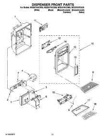 08 - Dispenser Front Parts parts for Maytag Refrigerator MSD2576VEM00 from AppliancePartsPros.com