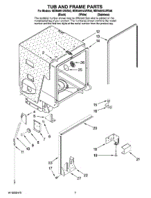 07 - Tub And Frame Parts parts for Maytag Dishwasher MDB4651AWB40 from AppliancePartsPros.com
