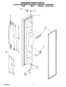 07 - Freezer Door Parts parts for Maytag Refrigerator ASD2522WRD01 from AppliancePartsPros.com