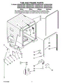 07 - Tub And Frame Parts parts for Maytag Dishwasher MDBH955AWQ42 from AppliancePartsPros.com