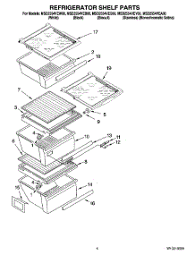 03 - Refrigerator Shelf Parts parts for Maytag Refrigerator MSD2554VEW00 from AppliancePartsPros.com