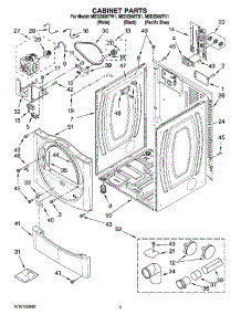 02 - Cabinet Parts parts for Maytag Dryer MEDZ600TK1 from AppliancePartsPros.com