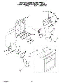 08 - Dispenser Front Parts parts for Maytag Refrigerator ASD2524VES01 from AppliancePartsPros.com