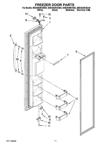 07 - Freezer Door Parts parts for Maytag Refrigerator MSD2658KEU02 from AppliancePartsPros.com