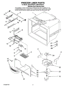 02 - Freezer Liner Parts parts for Maytag Refrigerator ABR2222FES12 from AppliancePartsPros.com