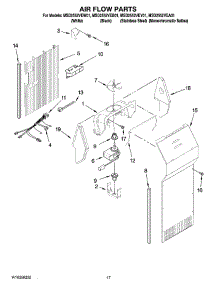 10 - Air Flow Parts parts for Maytag Refrigerator MSD2552VEY01 from AppliancePartsPros.com