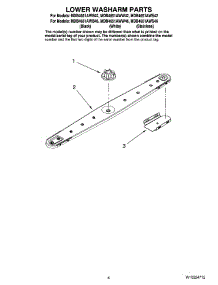 04 - Lower Washarm Parts parts for Maytag Dishwasher MDB4651AWB42 from AppliancePartsPros.com