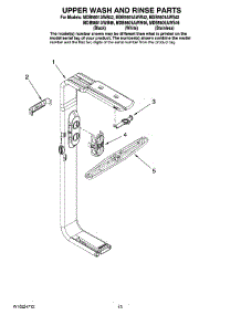 10 - Upper Wash And Rinse Parts, Optional Parts (Not Included) parts for Maytag Dishwasher MDB5601AWB46 from AppliancePartsPros.com