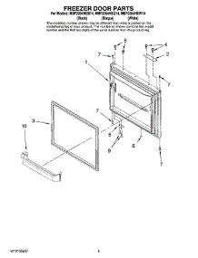 03 - Freezer Door Parts parts for Maytag Refrigerator MBF2254HEB14 from AppliancePartsPros.com