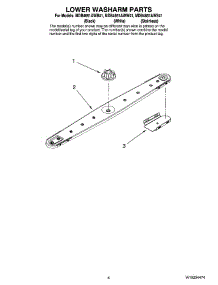 04 - Lower Washarm Parts parts for Maytag Dishwasher MDB4651AWB41 from AppliancePartsPros.com