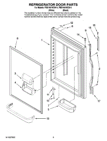 05 - Refrigerator Door Parts parts for Maytag Refrigerator PBB1951HEW14 from AppliancePartsPros.com