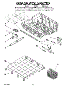 09 - Middle And Lower Rack Parts parts for Maytag Dishwasher MDB8601AWB10 from AppliancePartsPros.com