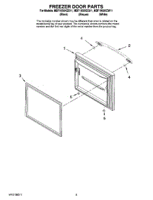 03 - Freezer Door Parts parts for Maytag Refrigerator MBF1956KEQ11 from AppliancePartsPros.com