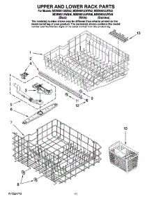 09 - Upper And Lower Rack Parts parts for Maytag Dishwasher MDB5601AWB42 from AppliancePartsPros.com