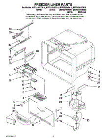 02 - Freezer Liner Parts parts for Maytag Refrigerator MFF2258VEW10 from AppliancePartsPros.com
