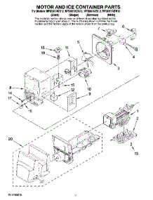 04 - Motor And Ice Container Parts parts for Maytag Refrigerator MFI2067AEW12 from AppliancePartsPros.com