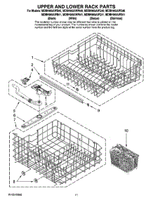 09 - Upper And Lower Rack Parts parts for Maytag Dishwasher MDBH965AWB40 from AppliancePartsPros.com
