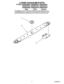 04 - Lower Washarm Parts parts for Maytag Dishwasher ADB3500AWB45 from AppliancePartsPros.com