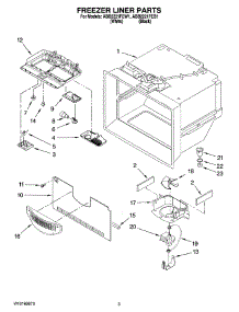 02 - Freezer Liner Parts parts for Amana Refrigerator ABB2221FEW1 from AppliancePartsPros.com