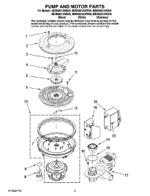 08 - Pump And Motor Parts parts for Maytag Dishwasher MDB5601AWW46 from AppliancePartsPros.com