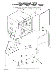 07 - Tub And Frame Parts parts for Maytag Dishwasher ADB2500AWW1 from AppliancePartsPros.com