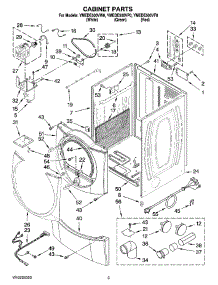 02 - Cabinet Parts parts for Maytag Dryer YMEDE500VP0 from AppliancePartsPros.com