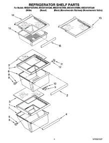 03 - Refrigerator Shelf Parts parts for Maytag Refrigerator MSD2274VEA00 from AppliancePartsPros.com