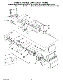 05 - Motor And Ice Container Parts parts for Maytag Refrigerator MSD2274VEM00 from AppliancePartsPros.com