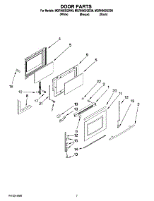 05 - Door Parts parts for Maytag Range MGRH865QDB0 from AppliancePartsPros.com