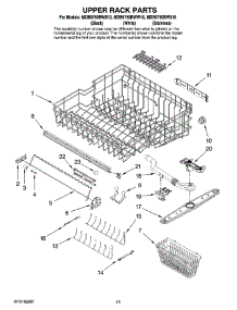 10 - Upper Rack Parts parts for Maytag Dishwasher MDB9750BWW10 from AppliancePartsPros.com