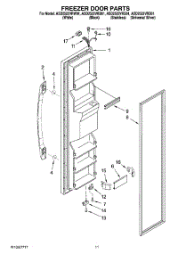 07 - Freezer Door Parts parts for Maytag Refrigerator ASD2522VRB01 from AppliancePartsPros.com