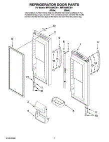 05 - Refrigerator Door Parts parts for Maytag Refrigerator MFF2558KEB11 from AppliancePartsPros.com