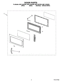 02 - Door Parts parts for Maytag Microwave AMV1160VAW0 from AppliancePartsPros.com