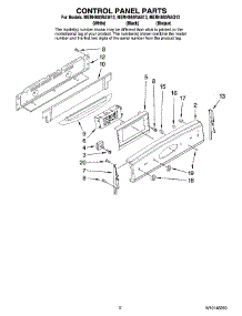 02 - Control Panel Parts parts for Maytag Range MERH865RAW13 from AppliancePartsPros.com