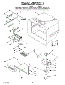 03 - Freezer Liner Parts parts for Maytag Refrigerator GB2026PEKW12 from AppliancePartsPros.com