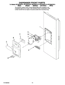 07 - Dispenser Front Parts parts for Maytag Refrigerator MFI2266AEU10 from AppliancePartsPros.com