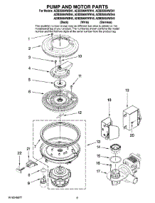 08 - Pump And Motor Parts parts for Maytag Dishwasher ADB3500AWS45 from AppliancePartsPros.com