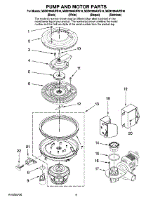08 - Pump And Motor Parts parts for Maytag Dishwasher MDBH980AWB10 from AppliancePartsPros.com